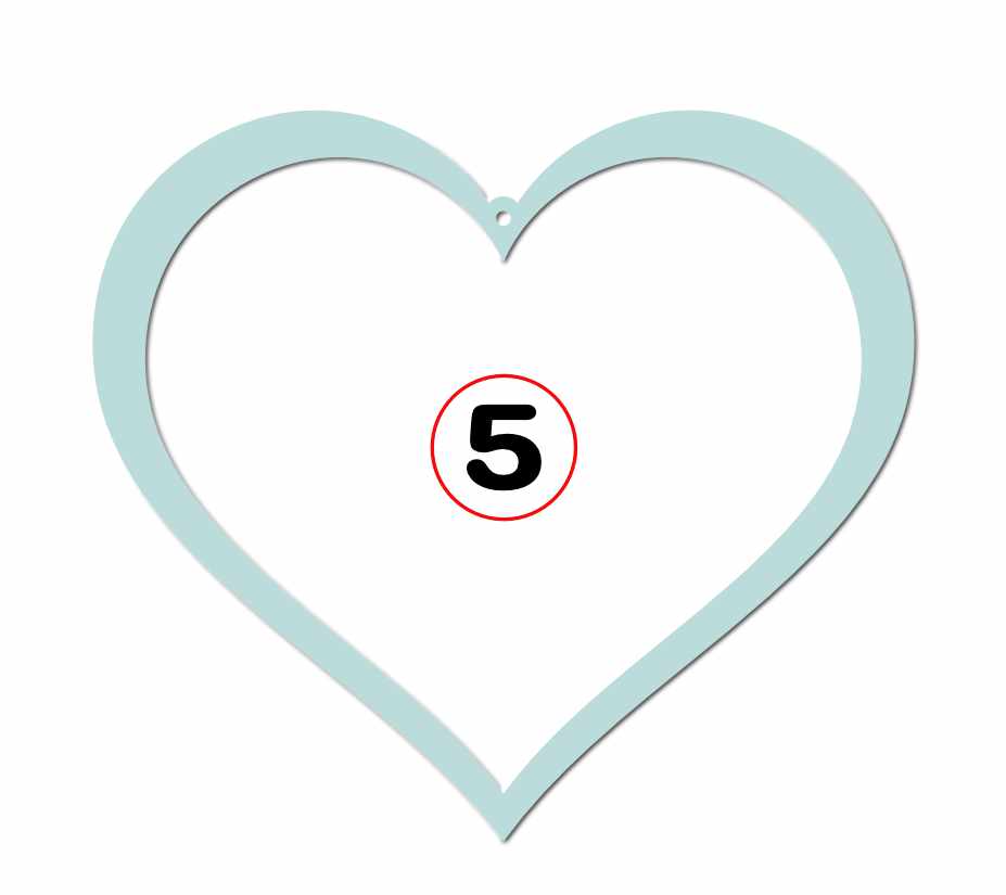 Herzrahmen mit Acryl Foto und Namen