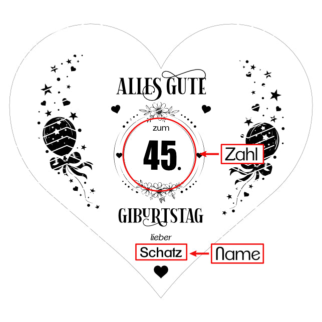 Herzbox Rohholz Geburtstag