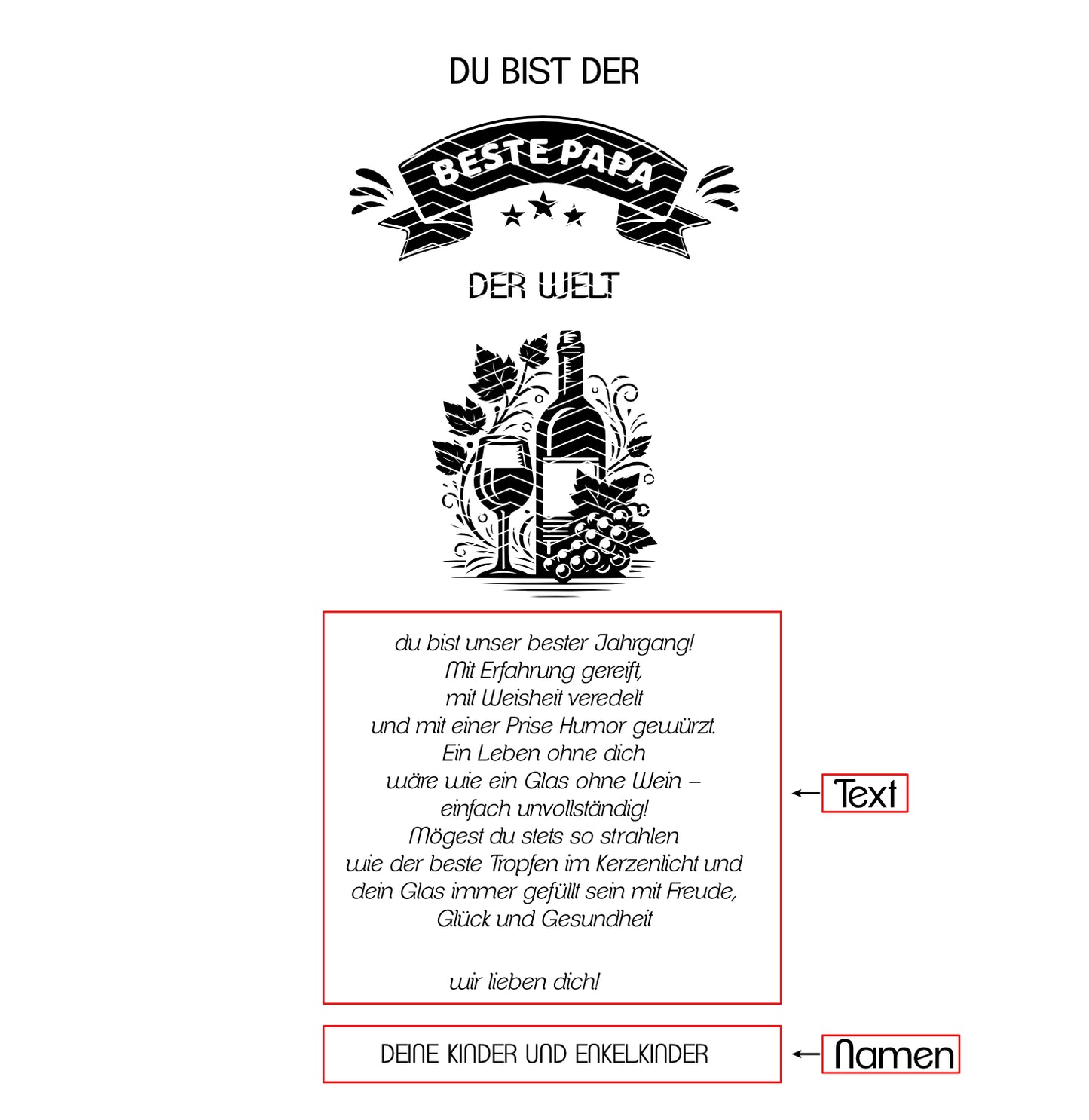 Weinbox Rohholz Vatertag