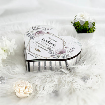 Herzbox mit Druck, Hochzeit