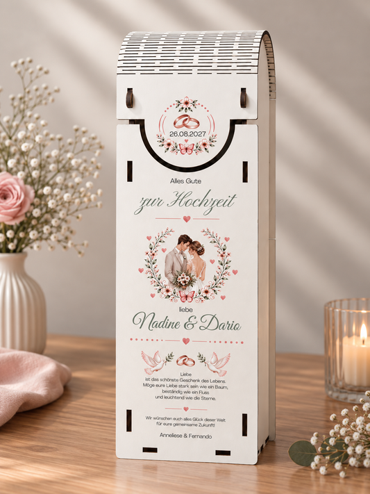 Personalisierte Weinbox zur Hochzeit & UV-Druck