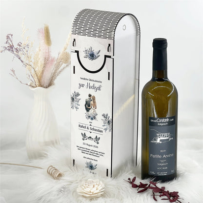 Weinbox mit Druck, Hochzeit ohne Foto