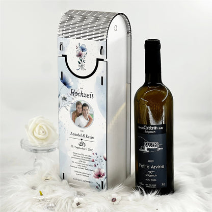 Weinbox mit Druck, Hochzeit mit Foto